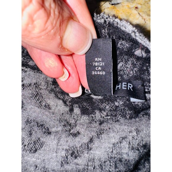 Eileen Fisher PS Black Wool Blend Asymmetrical Open Cardigan Casual Minimalist - Picture 8 of 10